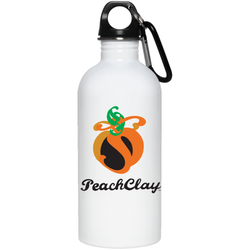 PeachClay Logo 20 oz. Stainless Steel Water Bottle