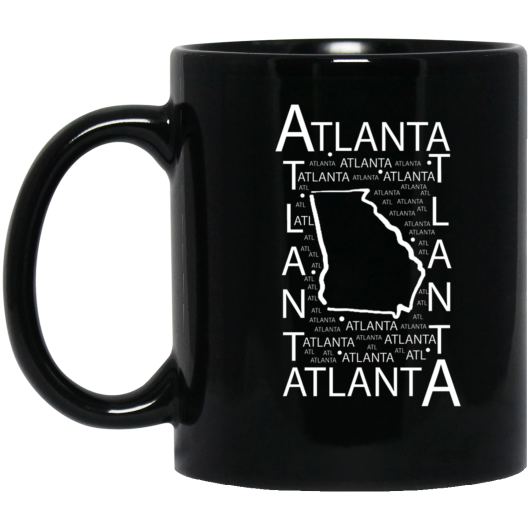 Atlanta, GA 11 oz. Black Mug