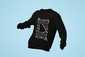 Atlanta, GA Unisex Sweatshirt - Choose Red or Black