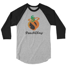 Load image into Gallery viewer, PeachClay Logo 3/4 sleeve raglan shirt
