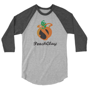 PeachClay Logo 3/4 sleeve raglan shirt