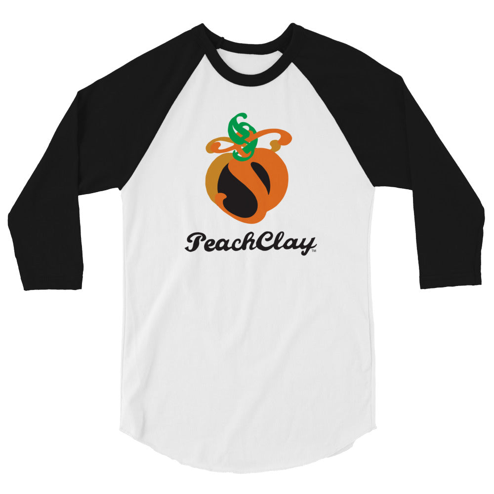 Atlanta, GA 3/4 sleeve raglan shirt - White and Black – PeachClay