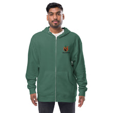 Load image into Gallery viewer, PeachClay Unisex fleece zip up hoodie