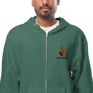 PeachClay Unisex fleece zip up hoodie