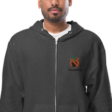Load image into Gallery viewer, PeachClay Unisex fleece zip up hoodie