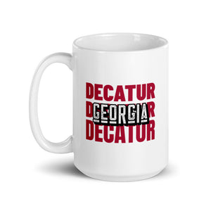 Decatur, GA White glossy mug