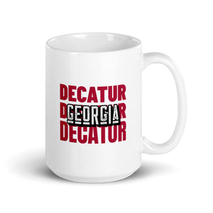 Decatur, GA White glossy mug